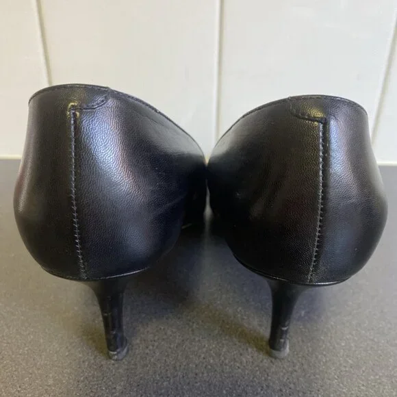 Jimmy Choo Tony 85 Classic Black Leather Pointy Heels - Picture 4 of 14